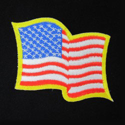 embroidered waving flag