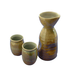 far infrared sake bottle and sake cup sets