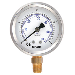 filled bourdon tube pressure gauges 