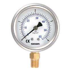 filled bourdon tube pressure gauges 