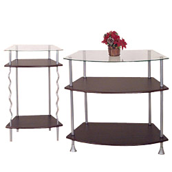 glass metal tables