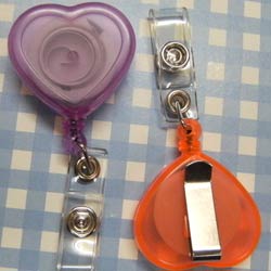 heart shaped badge reel 