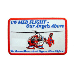 helicopter embroidered patch