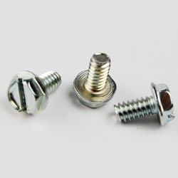 hex washer head slotted machine screws