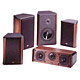 2-Piece Front Channel Speakers With Wooden Cabinets