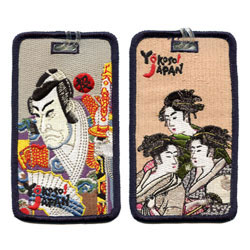 japanese painting embroidered luggage tags