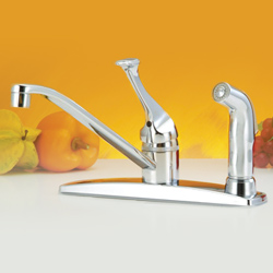 kitchen faucet with deck spray