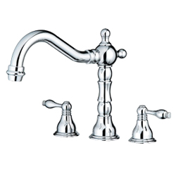 two handle kitchen faucet with side spray 