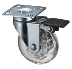 3-inch-Light-Duty-PU-Swivel-Brake-Caster