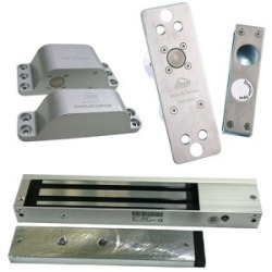 Magnetic Lock And Exit Button For Door