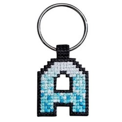 Alphabet Embroidery Cross Stitch Keychain