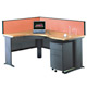 L Fabric Desk Partitions