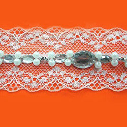 lace trimmings with beads 