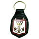 leather keyring with emblems 