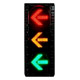 led traffic light - arrow - red yellow green 