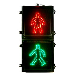 led traffic lights - red green walkman signals
