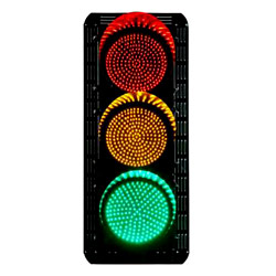 led traffic lights - red yellow green - round 