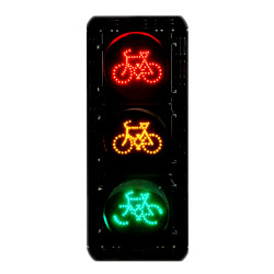 led traffic signals with 3 bike signals 