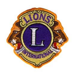 lions international embroidered patch