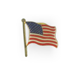 Metal Lapel Pins (Waving American Flag )