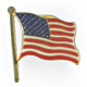 Metal Lapel Pins (Waving American Flag )