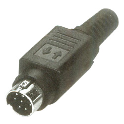 mini din assembly plug solder quick lock type 