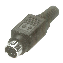 mini din assembly plug solder quick lock type