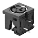 Mini Din Horizontal Sockets