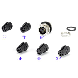 mini din metal water proof socket sensor 