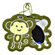 monkey embroidered luggage tag 