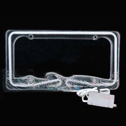 neon license plate frame 