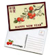 New Year Greeting Embroidered Cards With Applique