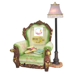 miniature sofa with night lamps and music 