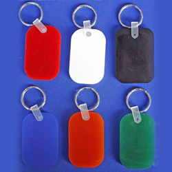 oblong soft pvc flex key tags