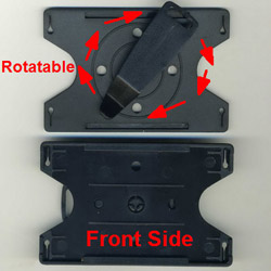 open card holder w rotatable back clip 