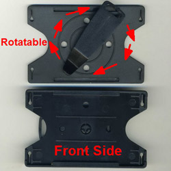 open card holder w rotatable back clip