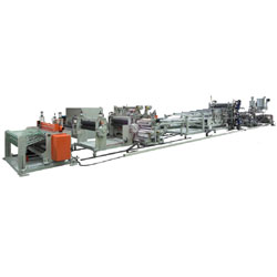 pc corrugated sheet co extrusion line