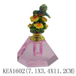 pink crystal perfume bottle