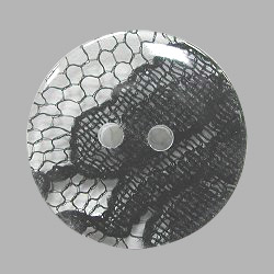 polyester button with lace fabric 