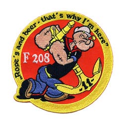 popeye embroidered patch