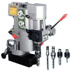 portable electromegnetic drilling tapping machine with six speed rates