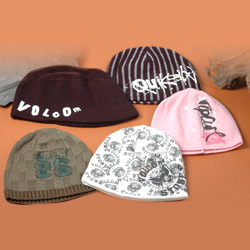 printed logo beanies