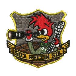 recon sq cartoon embroidered patch