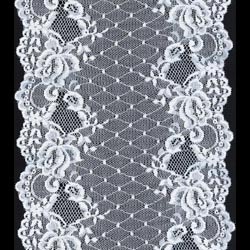 rigid-raschel laces (fabric laces)