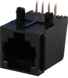 rj11 rj45 single port pcb jacks