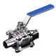 3 PCS Sanitary Ball Valves