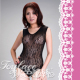 sheer floret mesh teddy 