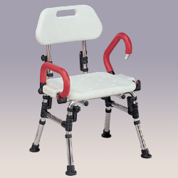 shower chair with swing away armrest 