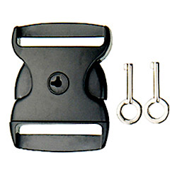 side release buckle and keys