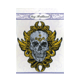 skull embroidered sticker 